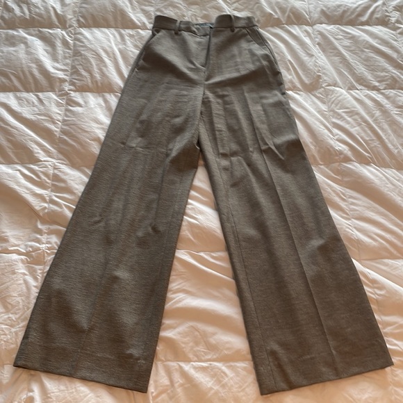 See previous listing for matching blazer. Taupe ultra high waist wide leg pant - Picture 2 of 5